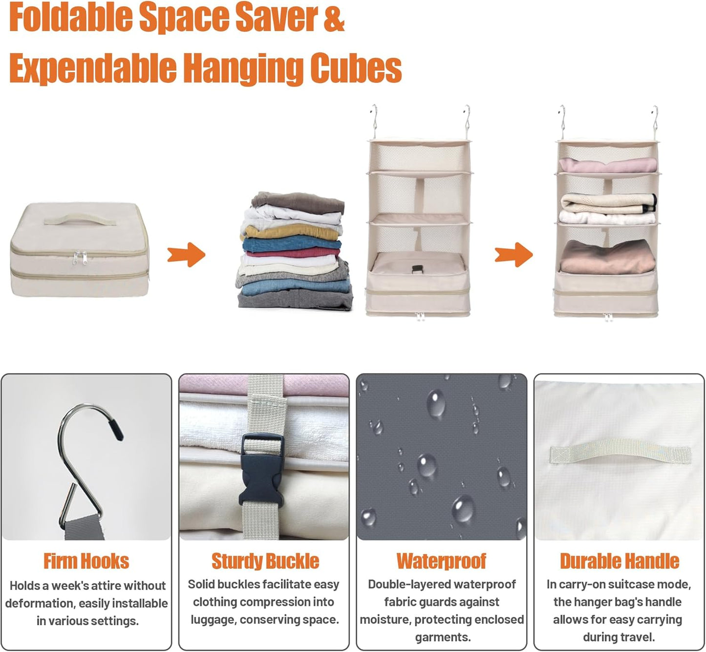 Draagbare hangende reisschappen