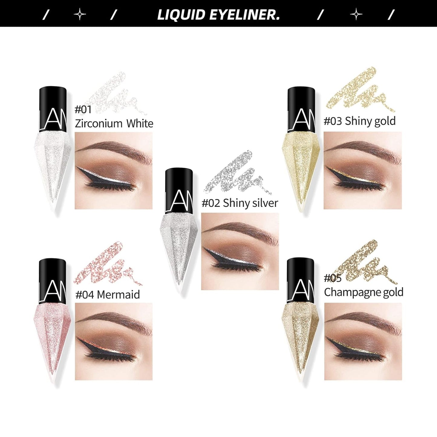 DiamondGlam – Vloeibare Eyeliner | 1+1 GRATIS