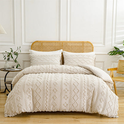 LuxeLoom Cutwork Zacht Pluizend Beddengoed Set — Zachtheid die Verzacht
