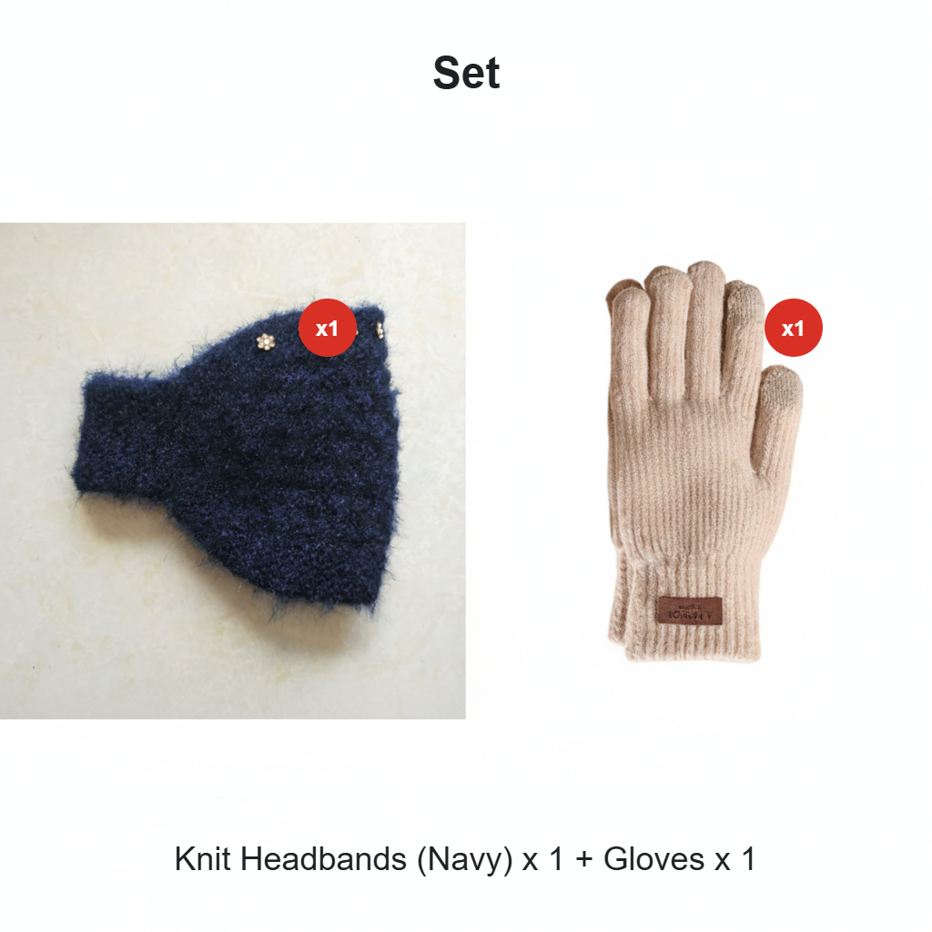 Grace – Gezellig gebreide hoofdband met bloemmotief en open bovenkant ontwerp