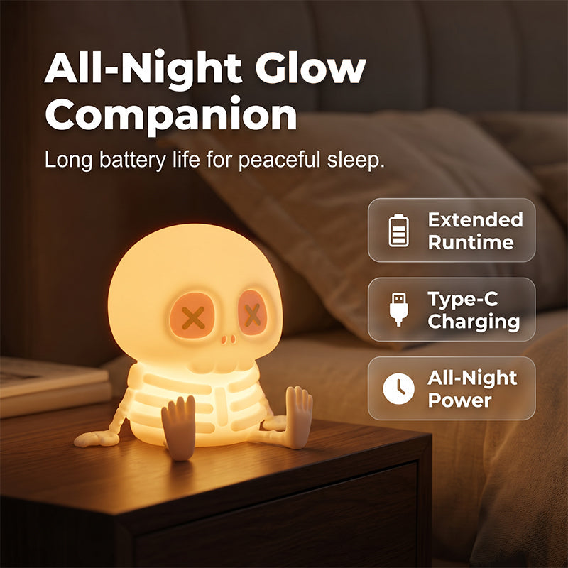 Schedel Lamp — Touchbediening Gezellige Sfeer