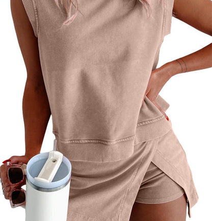 Fenna – Dames Tweedelig Tanktop en Skort Set voor Actief Comfort