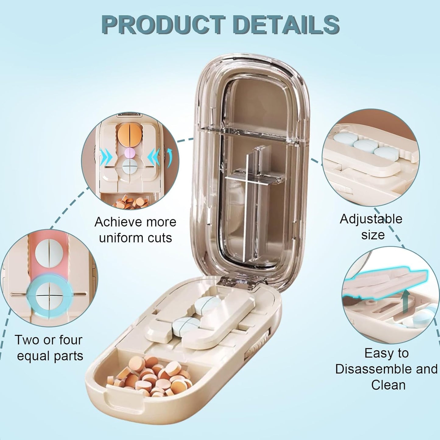 MedLux® 3-in-1 pillensnijder en opbergdoos | 1+1 GRATIS