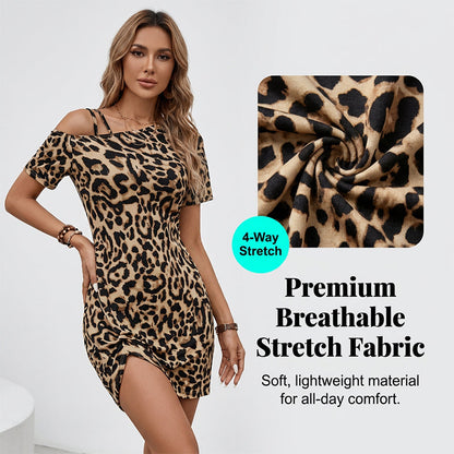 Everlyn — Leopard Mini Jurk | 50% KORTING