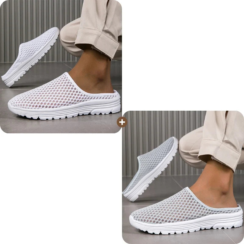 Aero – Ademend Mesh Slippers met Fluweelzacht Comfort