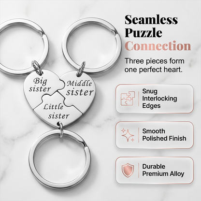 Connected Sister Sleutelhanger Set – Onoverwinnelijke Band, Blijvende Liefde