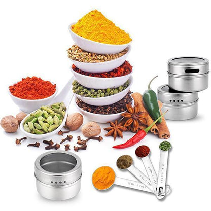 SpiceMag Pro - Set van 4 stuks — Magnetische Kruiden Organizer | 50% KORTING