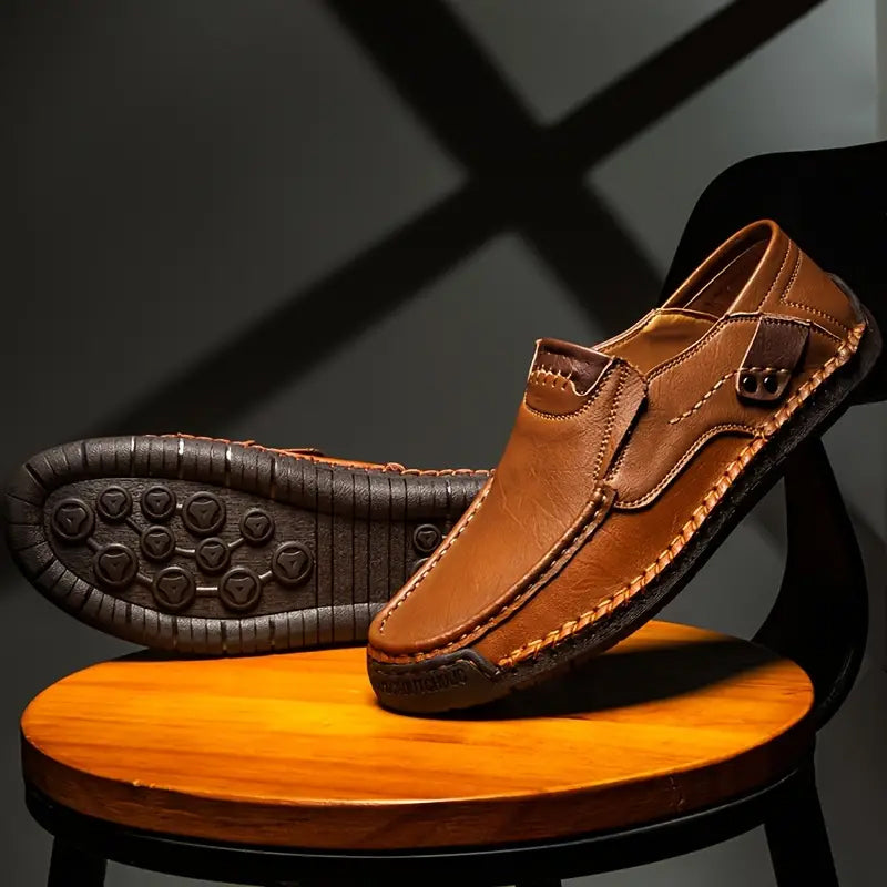 Nolan – Herenleren schoenen met flexibel comfort