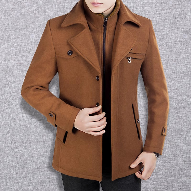 Home — Wol Tweed Jas voor Winterwarmte