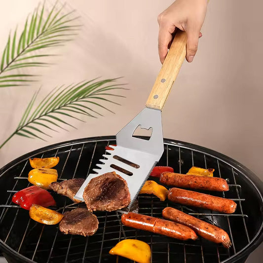 5-in-1 grillspatelvork met mes BBQ-gereedschap