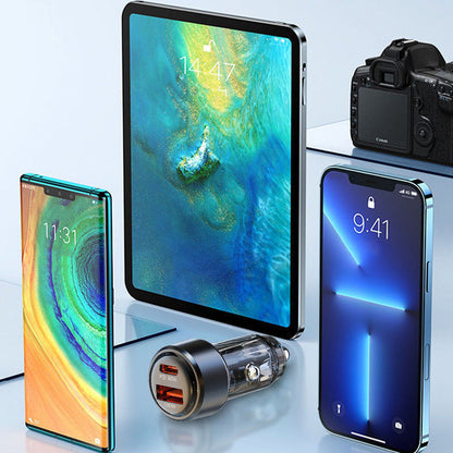 Dubbele snellaadaansluitingen van 30 W voor de auto