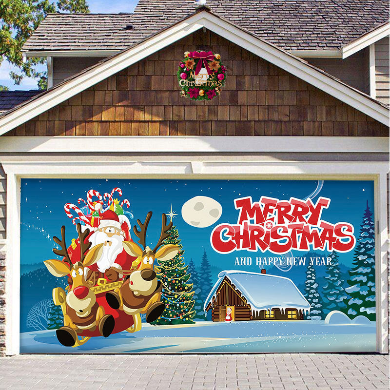 Sneeuw garage deur banner ornament