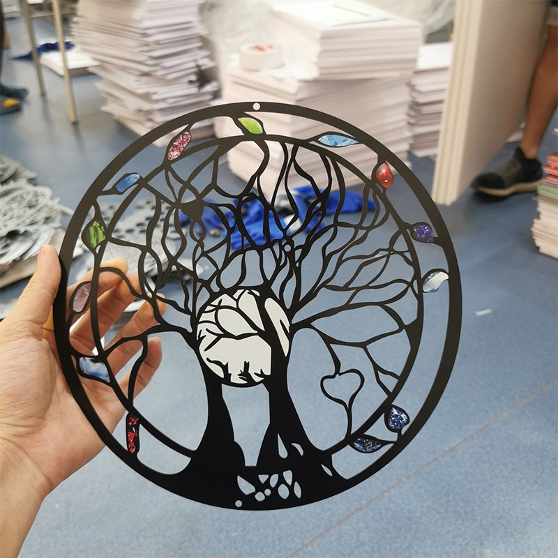 Circle of Life metalen boom wanddecoratie