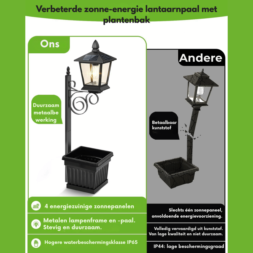 GardenGlow — Solar Plantenlamp | 50% KORTING