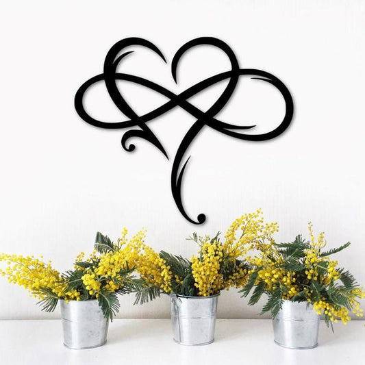 Eeuwige liefde roestvrijstalen kunstdecoratie