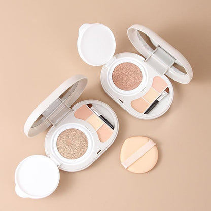 Camouflagepad met drie kleuren poeder