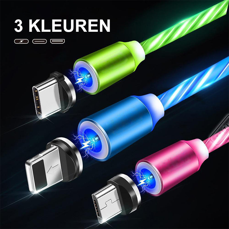 LED Magnetische 3 in 1 USB-oplaadkabel