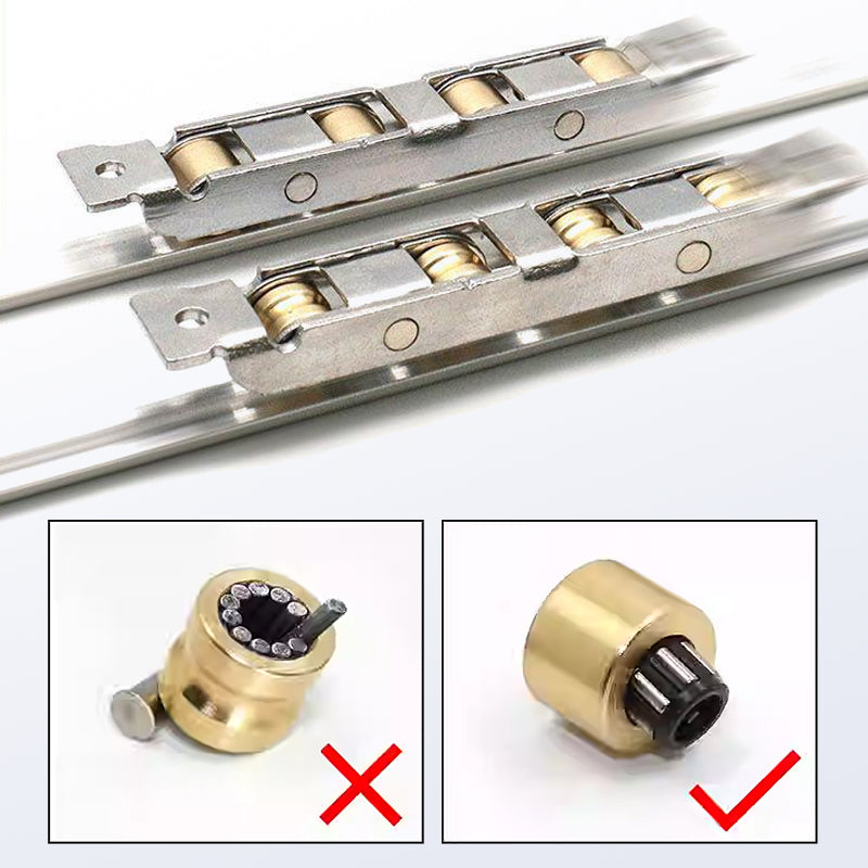 Poelie van roestvrij staal en koper (2 stuks)