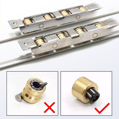 Poelie van roestvrij staal en koper (2 stuks)