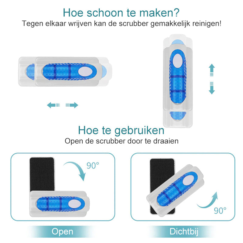 Magnetische dubbelzijdige borstel voor aquarium