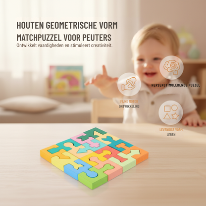 BrainBoost – Houten Vormpuzzel | 50% KORTING