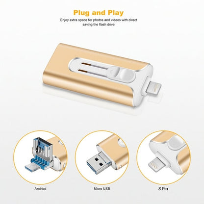 32~256 GB Micro USB + 8-pins + USB 3.0 4-in-1 handige computer-U-schijf | 50% KORTING