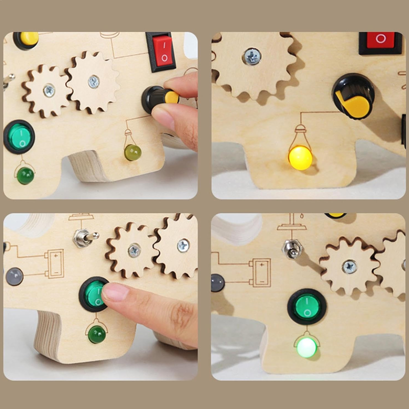 SparkPlay Houten Activiteitenbord – Versterkt Zelfvertrouwen, Wekt Verwondering Op