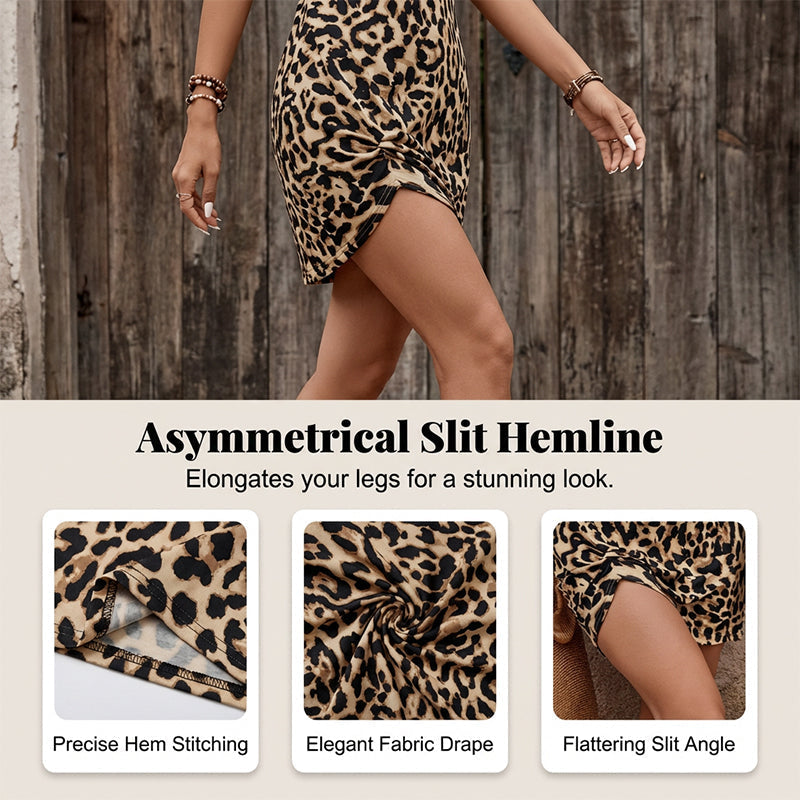 Everlyn — Leopard Mini Jurk | 50% KORTING