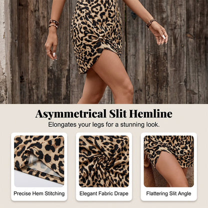 Everlyn — Leopard Mini Jurk | 50% KORTING