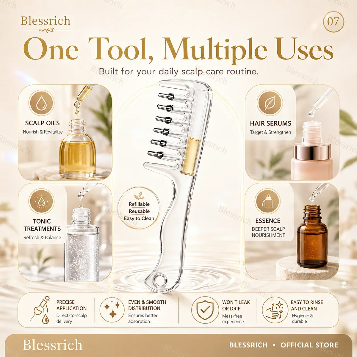 FollicleFlow Serumkam — Nauwkeurige Toepassing, Maximale Zorg