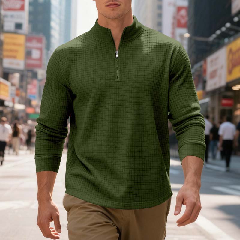 Michael — Midtown Pullover Sweatshirt met Gestructureerd Jacquard