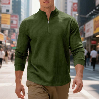 Michael — Midtown Pullover Sweatshirt met Gestructureerd Jacquard