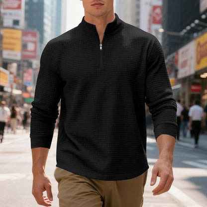 Michael — Midtown Pullover Sweatshirt met Gestructureerd Jacquard
