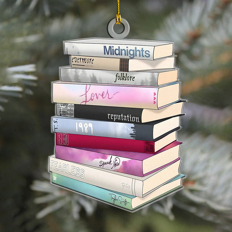 Taylor-albums als boekenornament