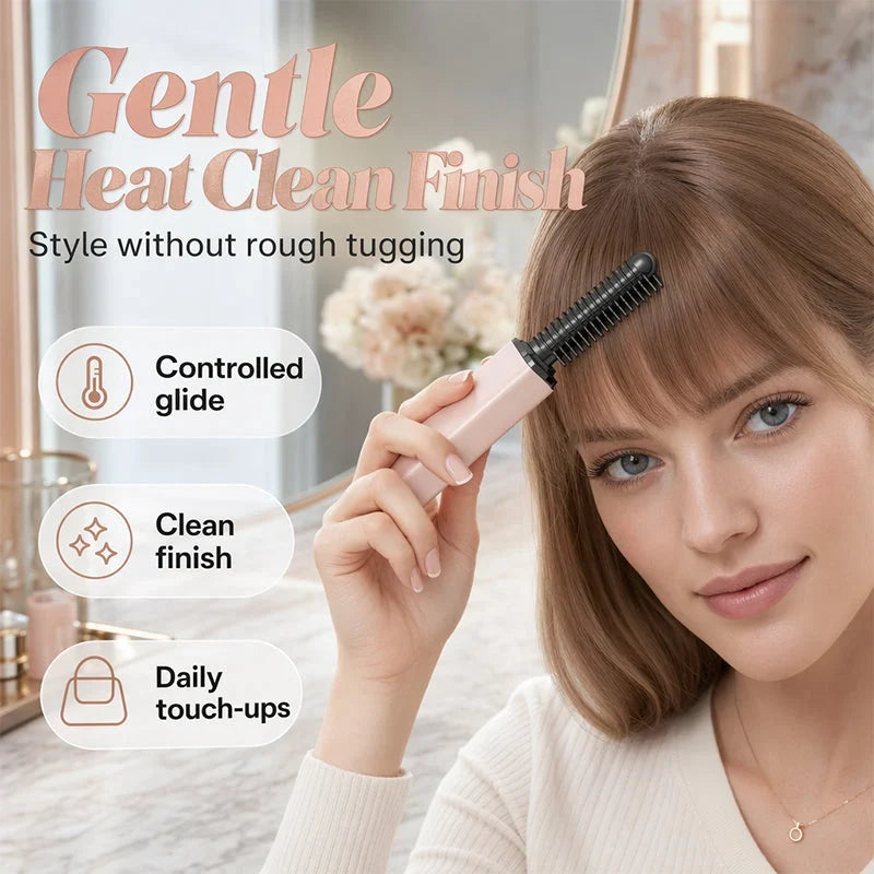 LuxeTrim verwarmde kam — gladde pony, zelfverzekerde jij