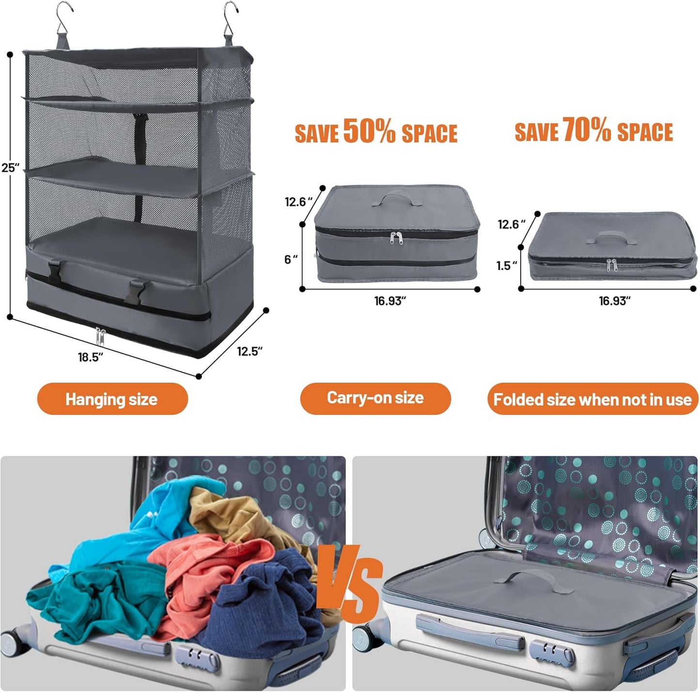 Draagbare hangende reisschappen