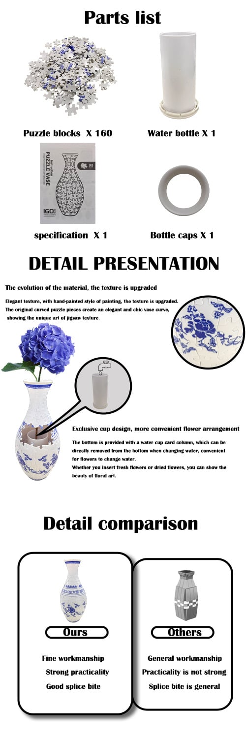 PuzzleBloom – 3D Puzzelvaas met Waterbeker | 50% KORTING