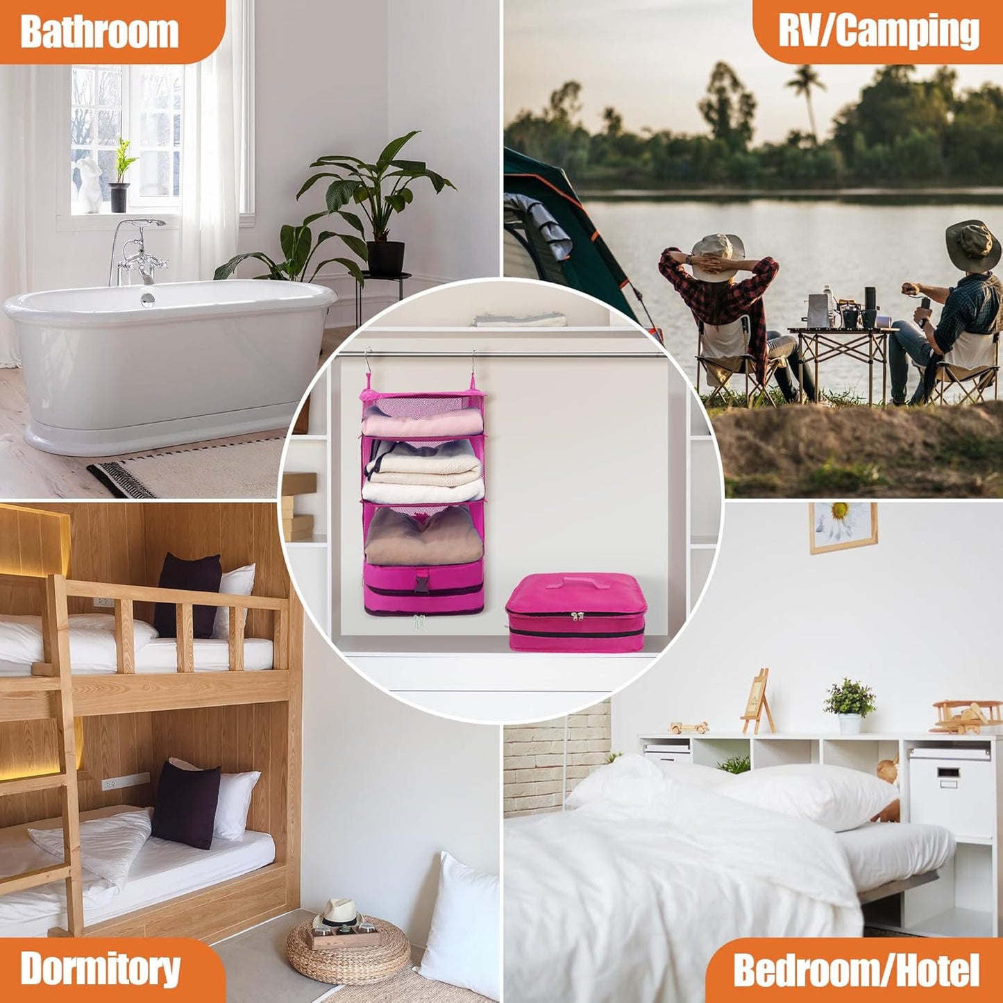 Draagbare hangende reisschappen