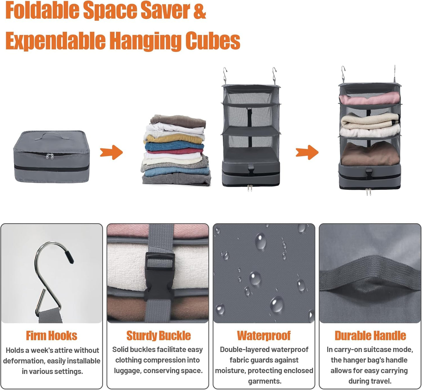 Draagbare hangende reisschappen