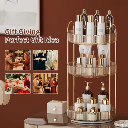 360 graden draaibare make-up organizer, transparante opbergruimte met hoge capaciteit