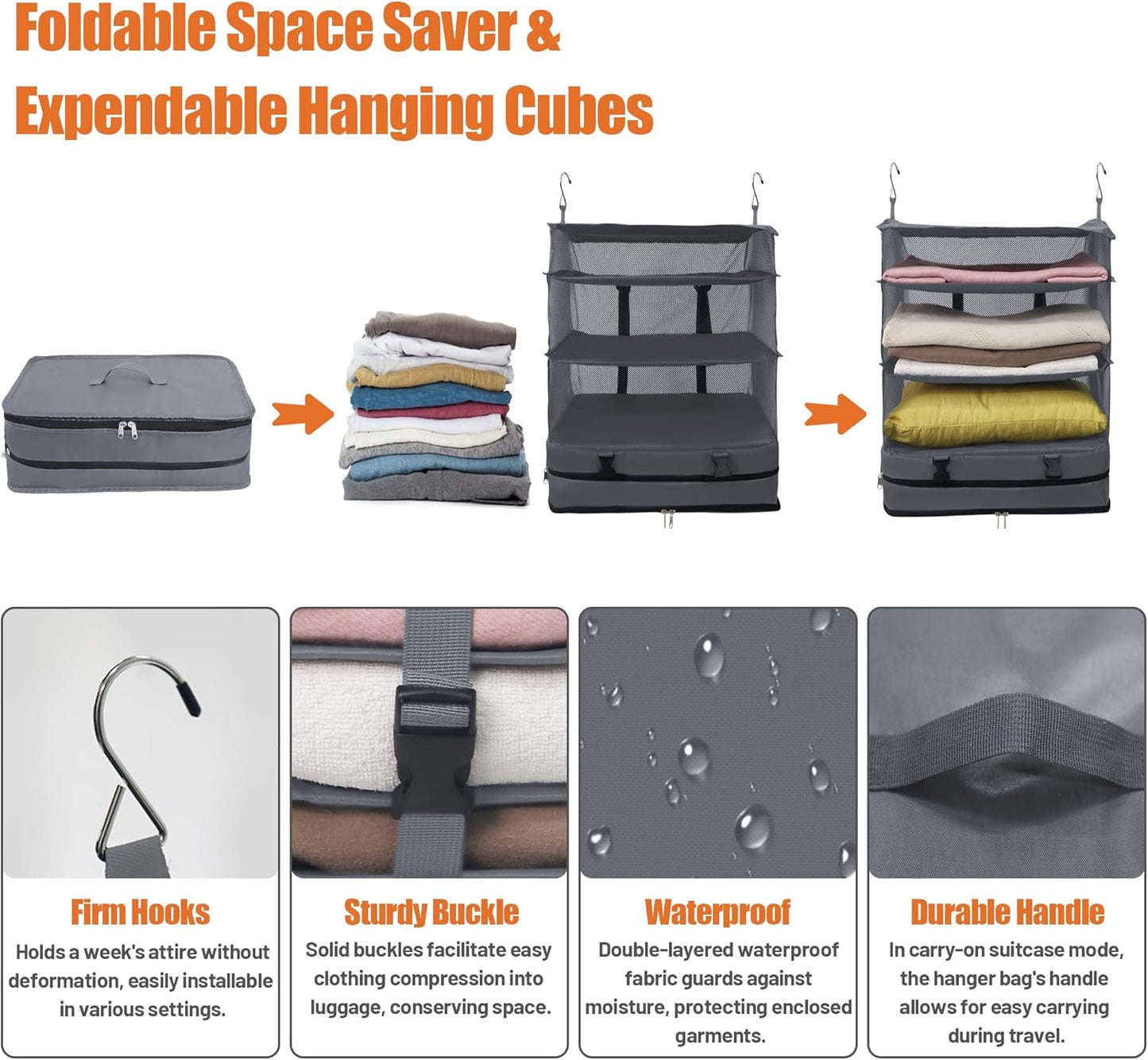 Draagbare hangende reisschappen