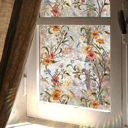 UV-beschermende regenboogglasstickers voor privacy in huis