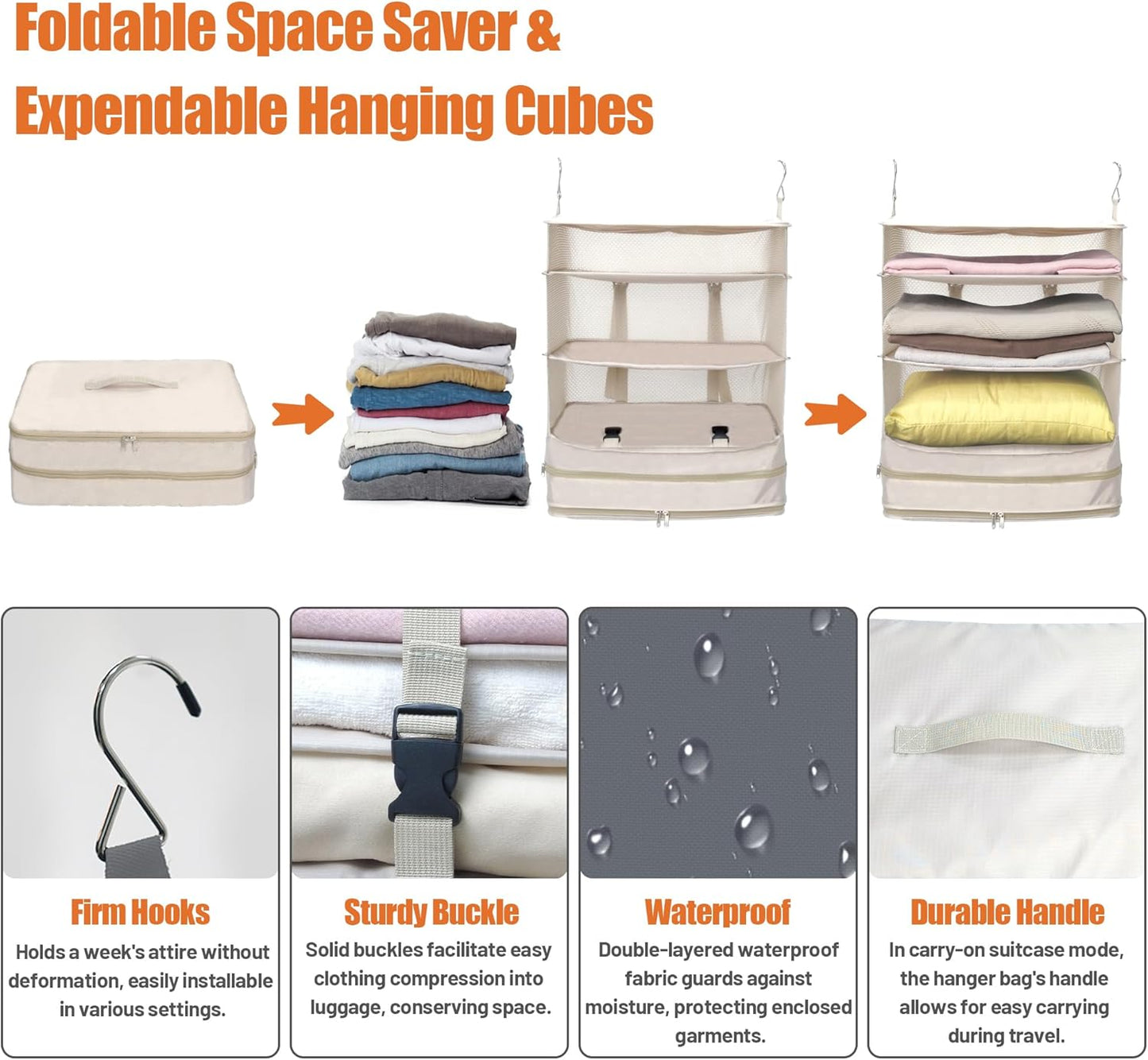 Draagbare hangende reisschappen