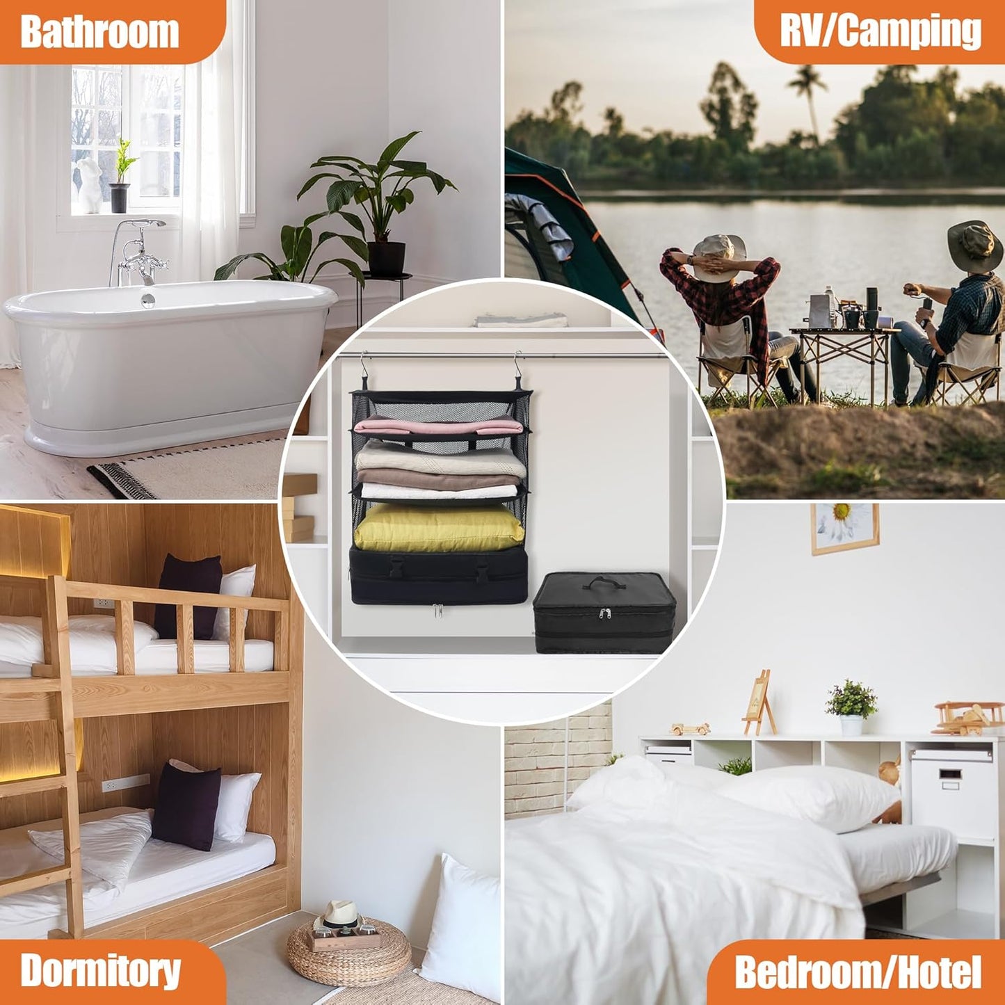 Draagbare hangende reisschappen