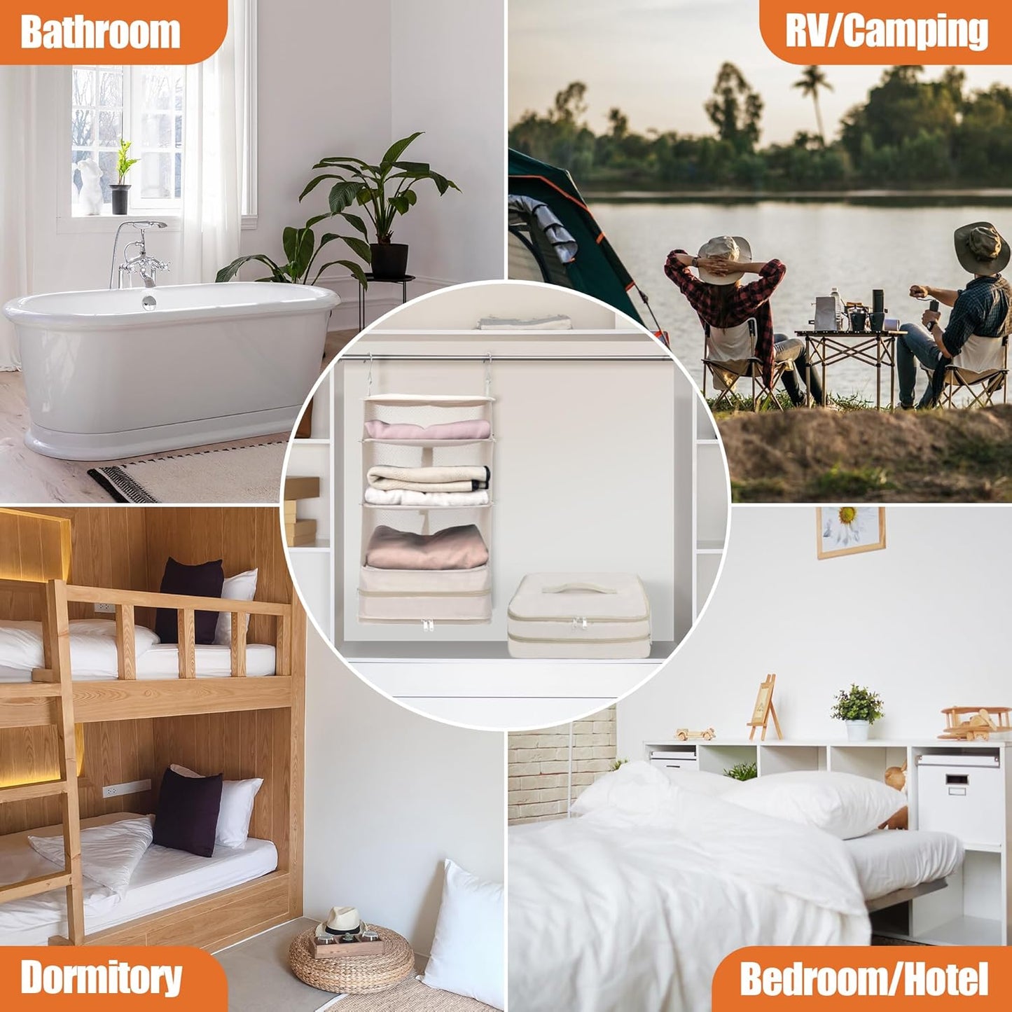 Draagbare hangende reisschappen