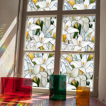 UV-beschermende regenboogglasstickers voor privacy in huis