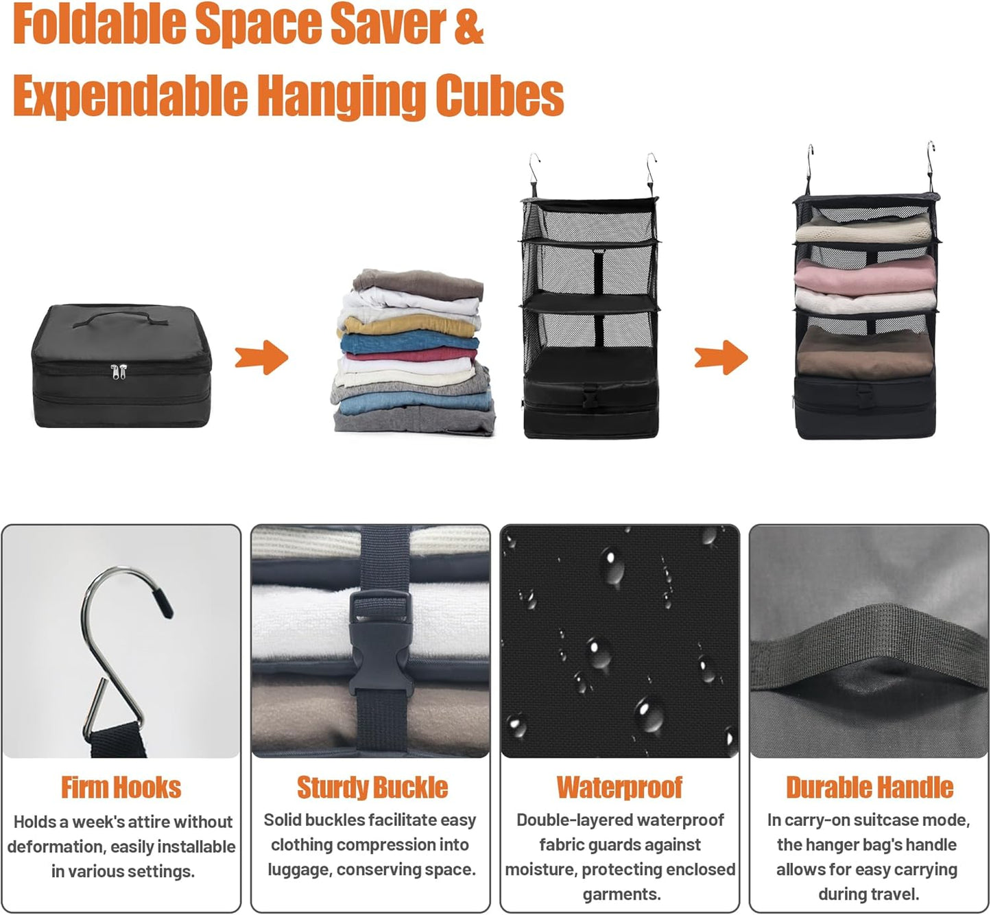 Draagbare hangende reisschappen