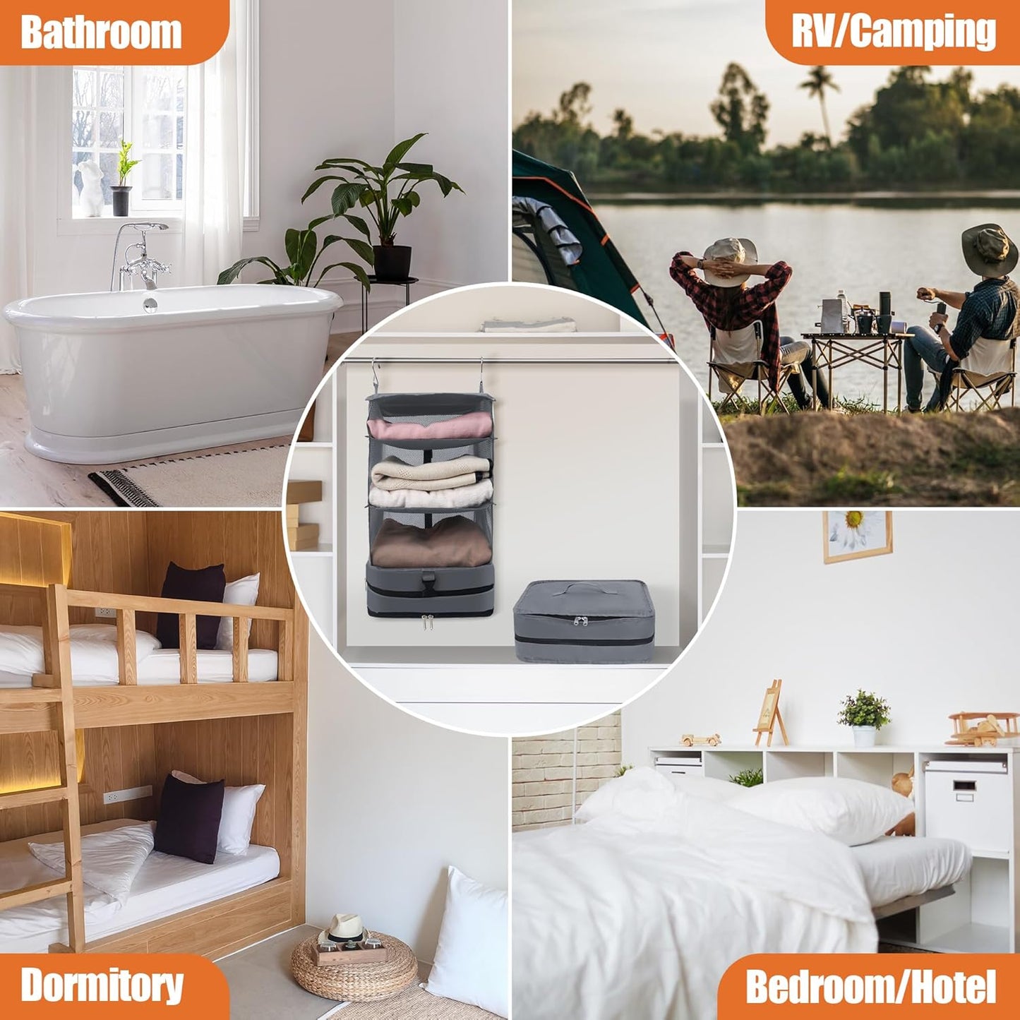 Draagbare hangende reisschappen