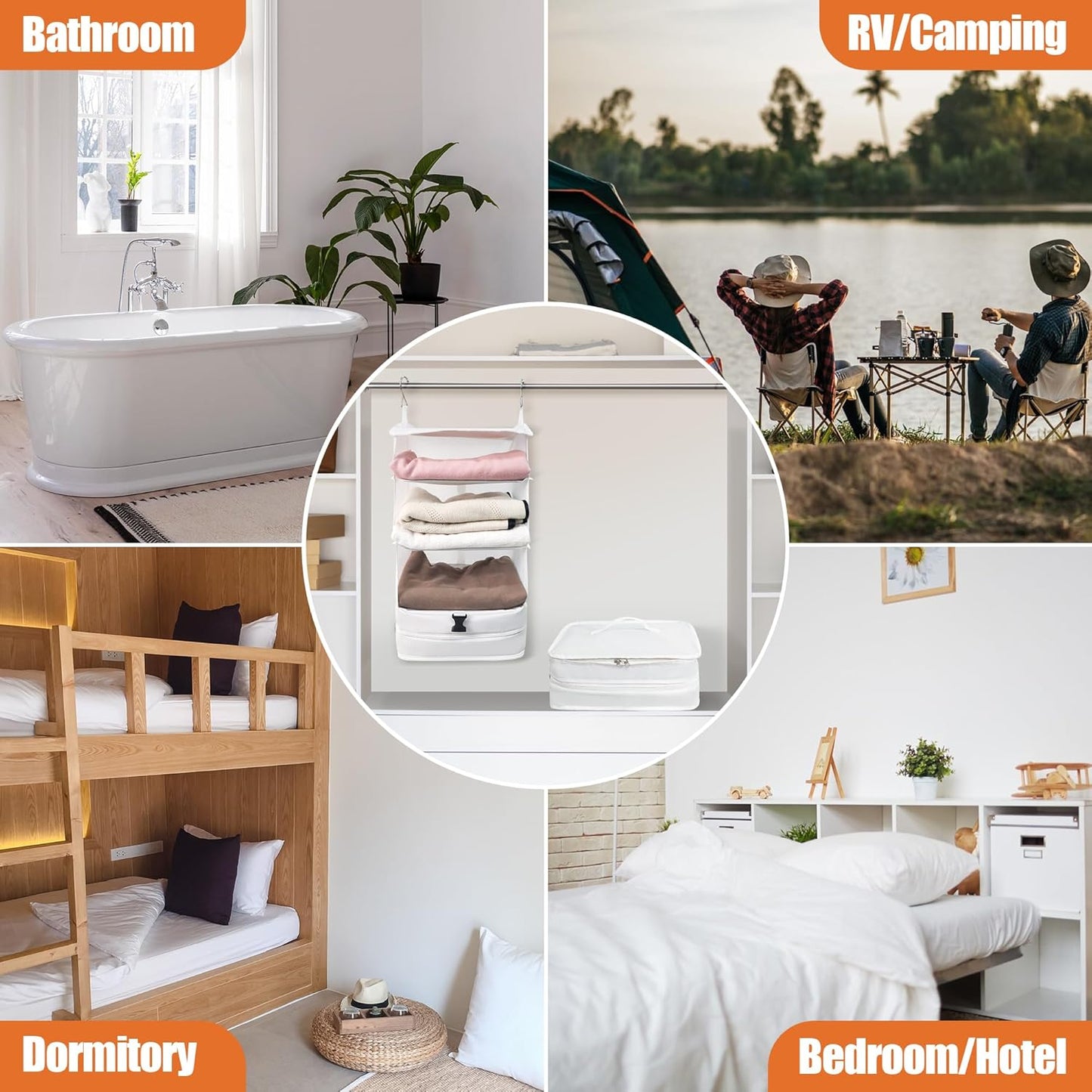 Draagbare hangende reisschappen