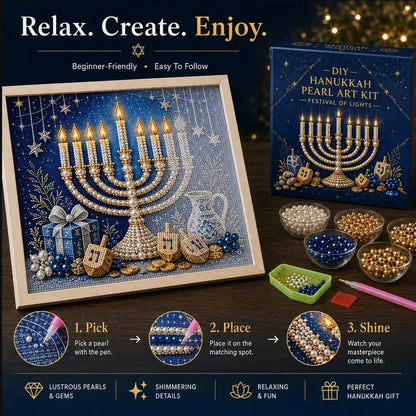 GlowCraft Menorah Knutselpakket — Ontsteek Vreugde, Straal Rust uit